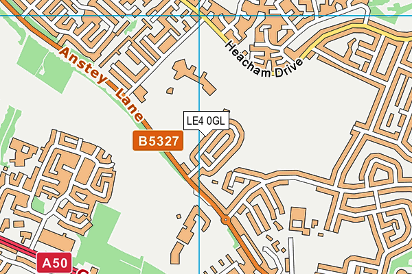 LE4 0GL map - OS VectorMap District (Ordnance Survey)
