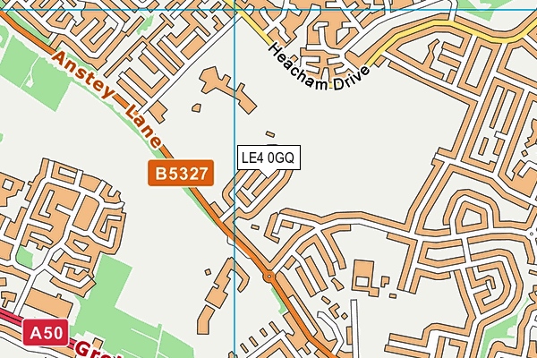 LE4 0GQ map - OS VectorMap District (Ordnance Survey)