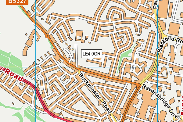 LE4 0GR map - OS VectorMap District (Ordnance Survey)