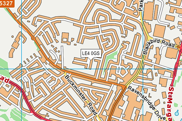 LE4 0GS map - OS VectorMap District (Ordnance Survey)