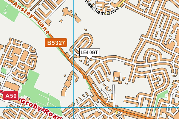 LE4 0GT map - OS VectorMap District (Ordnance Survey)