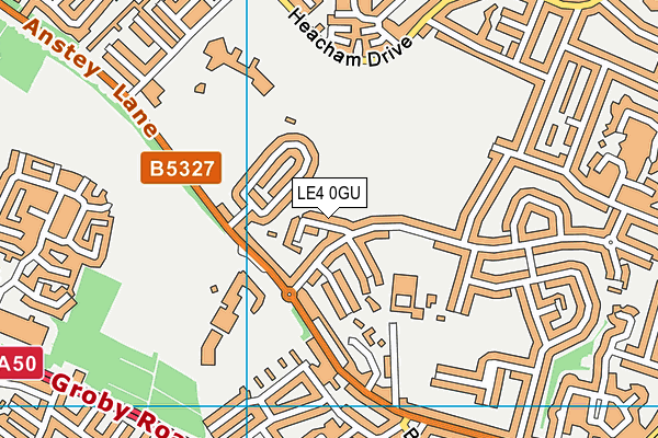 LE4 0GU map - OS VectorMap District (Ordnance Survey)