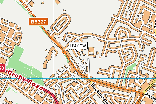 LE4 0GW map - OS VectorMap District (Ordnance Survey)