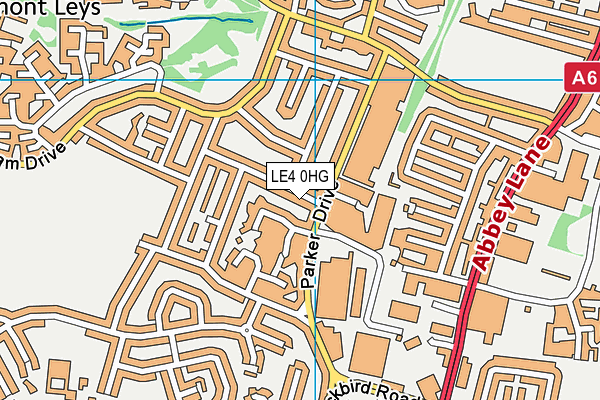 LE4 0HG map - OS VectorMap District (Ordnance Survey)