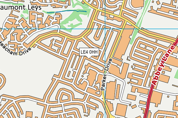 LE4 0HH map - OS VectorMap District (Ordnance Survey)