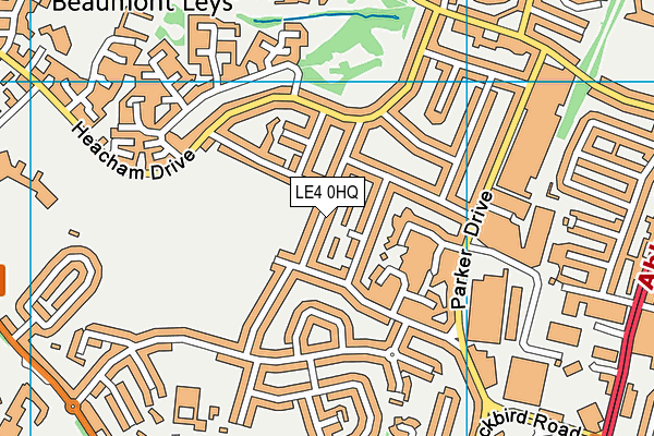 LE4 0HQ map - OS VectorMap District (Ordnance Survey)