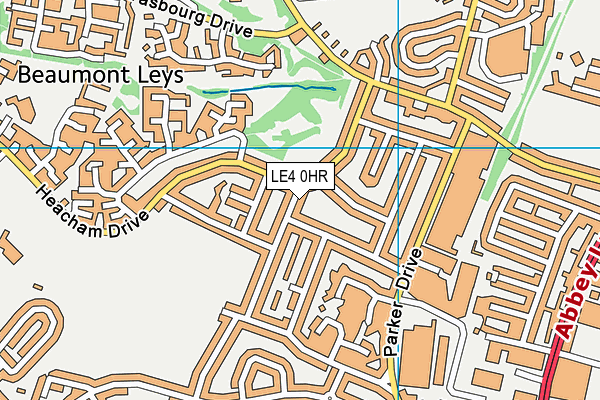 LE4 0HR map - OS VectorMap District (Ordnance Survey)