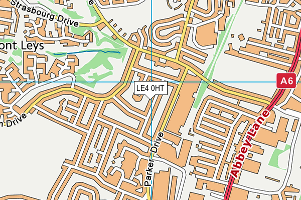 LE4 0HT map - OS VectorMap District (Ordnance Survey)