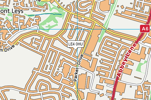 LE4 0HU map - OS VectorMap District (Ordnance Survey)