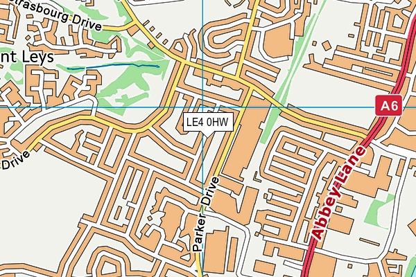 LE4 0HW map - OS VectorMap District (Ordnance Survey)
