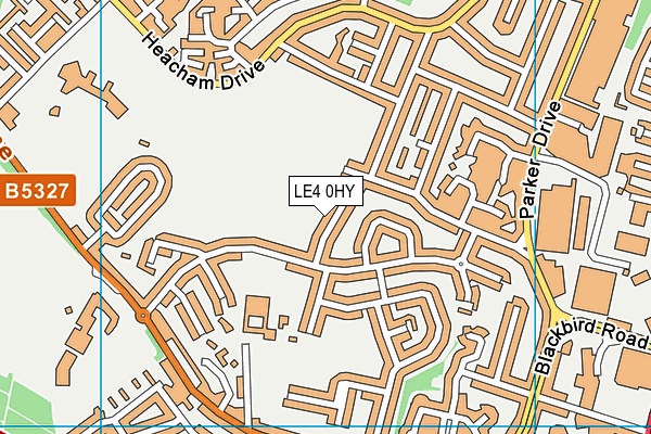 LE4 0HY map - OS VectorMap District (Ordnance Survey)