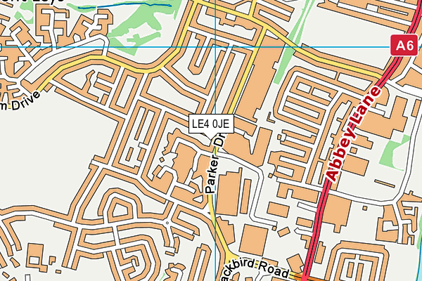 LE4 0JE map - OS VectorMap District (Ordnance Survey)