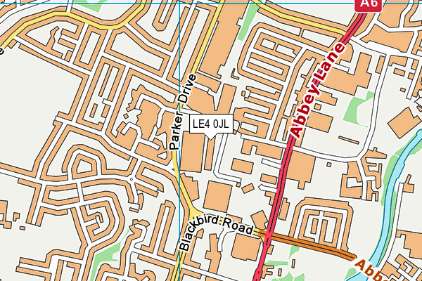 LE4 0JL map - OS VectorMap District (Ordnance Survey)