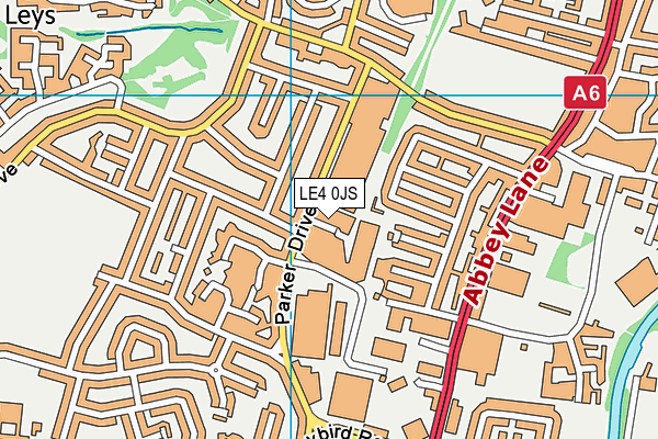 LE4 0JS map - OS VectorMap District (Ordnance Survey)
