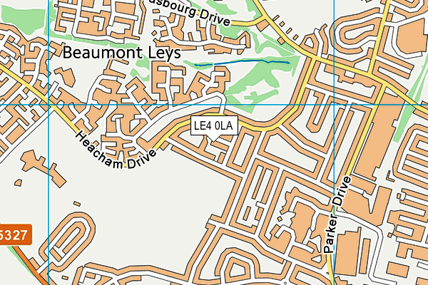LE4 0LA map - OS VectorMap District (Ordnance Survey)