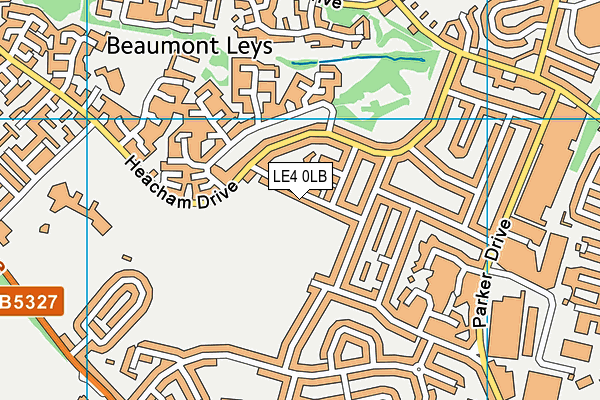 LE4 0LB map - OS VectorMap District (Ordnance Survey)