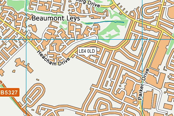 LE4 0LD map - OS VectorMap District (Ordnance Survey)
