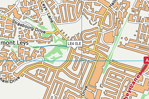 LE4 0LE map - OS VectorMap District (Ordnance Survey)