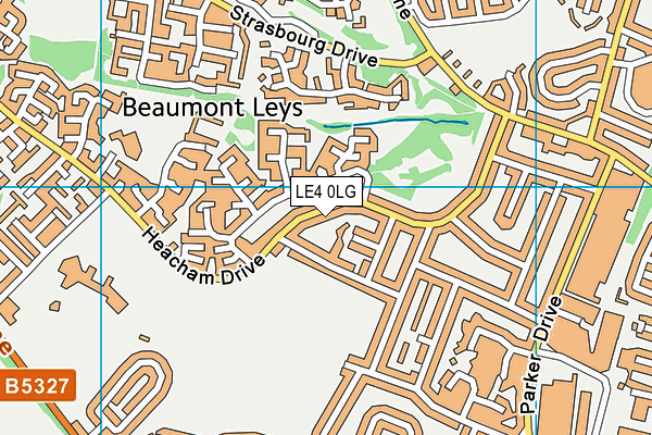 LE4 0LG map - OS VectorMap District (Ordnance Survey)