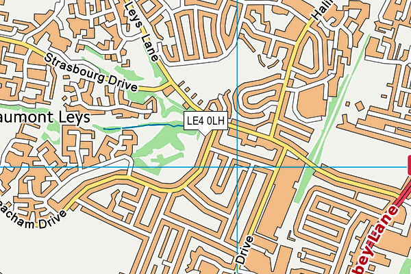 LE4 0LH map - OS VectorMap District (Ordnance Survey)