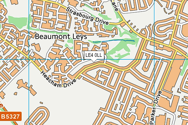 LE4 0LL map - OS VectorMap District (Ordnance Survey)