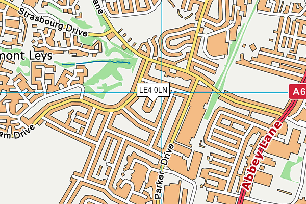 LE4 0LN map - OS VectorMap District (Ordnance Survey)