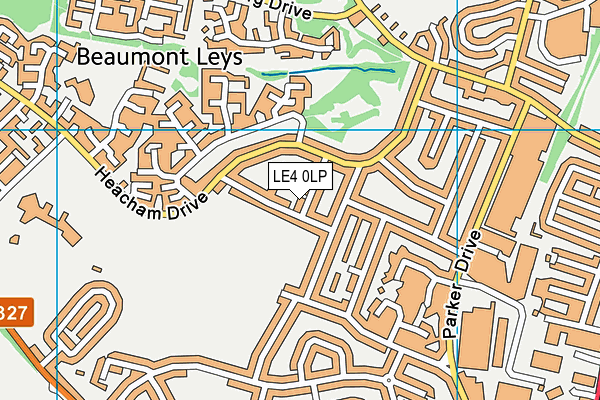 LE4 0LP map - OS VectorMap District (Ordnance Survey)