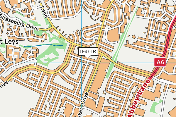 LE4 0LR map - OS VectorMap District (Ordnance Survey)