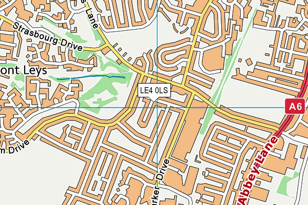 LE4 0LS map - OS VectorMap District (Ordnance Survey)