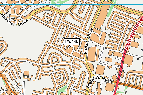 LE4 0NN map - OS VectorMap District (Ordnance Survey)
