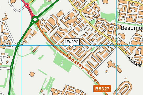 LE4 0PG map - OS VectorMap District (Ordnance Survey)