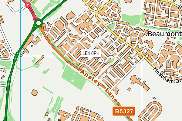 LE4 0PH map - OS VectorMap District (Ordnance Survey)