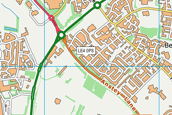 LE4 0PS map - OS VectorMap District (Ordnance Survey)
