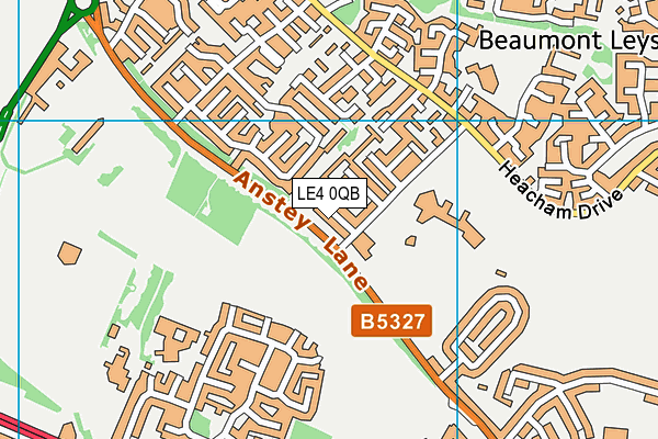 LE4 0QB map - OS VectorMap District (Ordnance Survey)