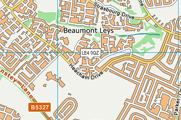 LE4 0QZ map - OS VectorMap District (Ordnance Survey)