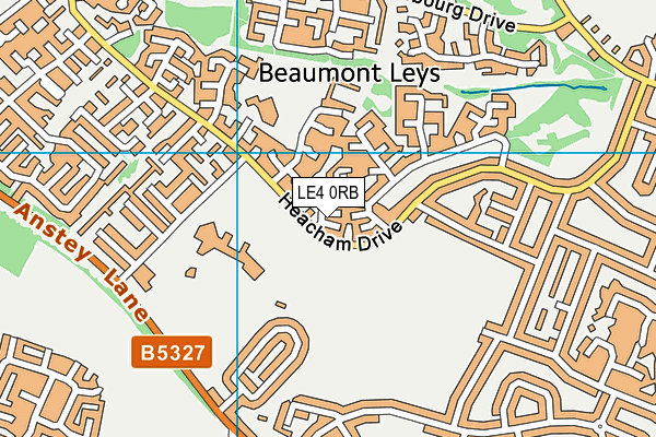 LE4 0RB map - OS VectorMap District (Ordnance Survey)