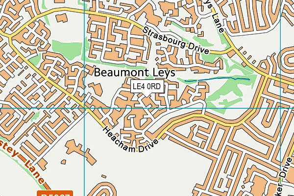 LE4 0RD map - OS VectorMap District (Ordnance Survey)