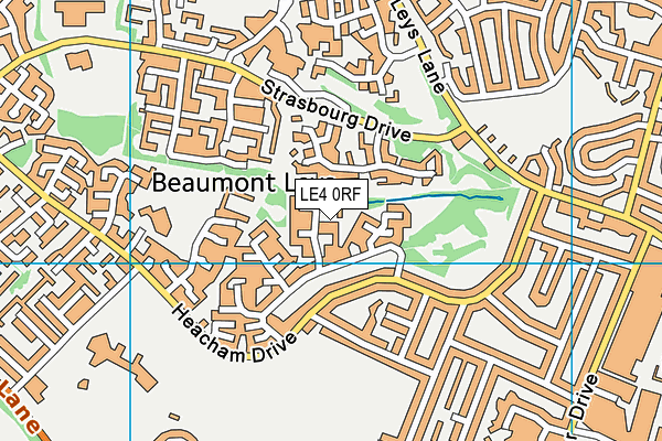 LE4 0RF map - OS VectorMap District (Ordnance Survey)