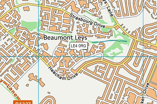 LE4 0RG map - OS VectorMap District (Ordnance Survey)