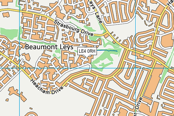 LE4 0RH map - OS VectorMap District (Ordnance Survey)