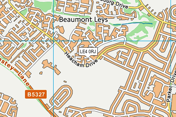 LE4 0RJ map - OS VectorMap District (Ordnance Survey)