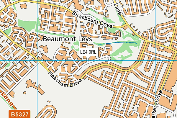 LE4 0RL map - OS VectorMap District (Ordnance Survey)