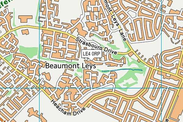 LE4 0RP map - OS VectorMap District (Ordnance Survey)