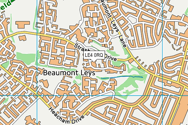 LE4 0RQ map - OS VectorMap District (Ordnance Survey)