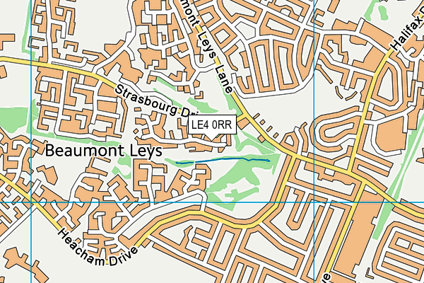 LE4 0RR map - OS VectorMap District (Ordnance Survey)
