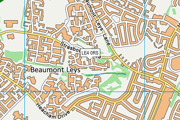 LE4 0RS map - OS VectorMap District (Ordnance Survey)