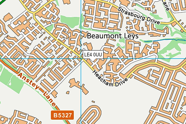 LE4 0UU map - OS VectorMap District (Ordnance Survey)