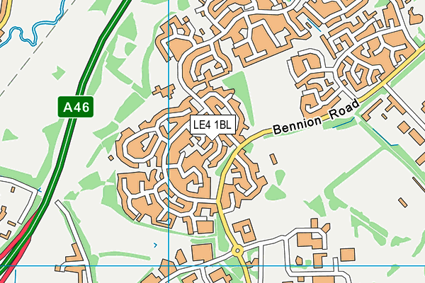 LE4 1BL map - OS VectorMap District (Ordnance Survey)