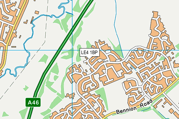 LE4 1BP map - OS VectorMap District (Ordnance Survey)