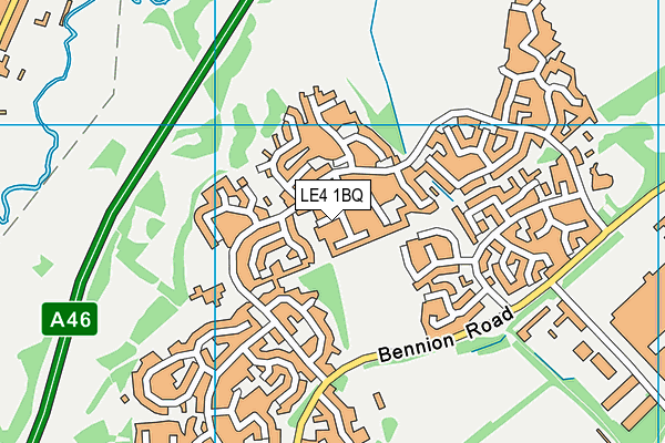 LE4 1BQ map - OS VectorMap District (Ordnance Survey)